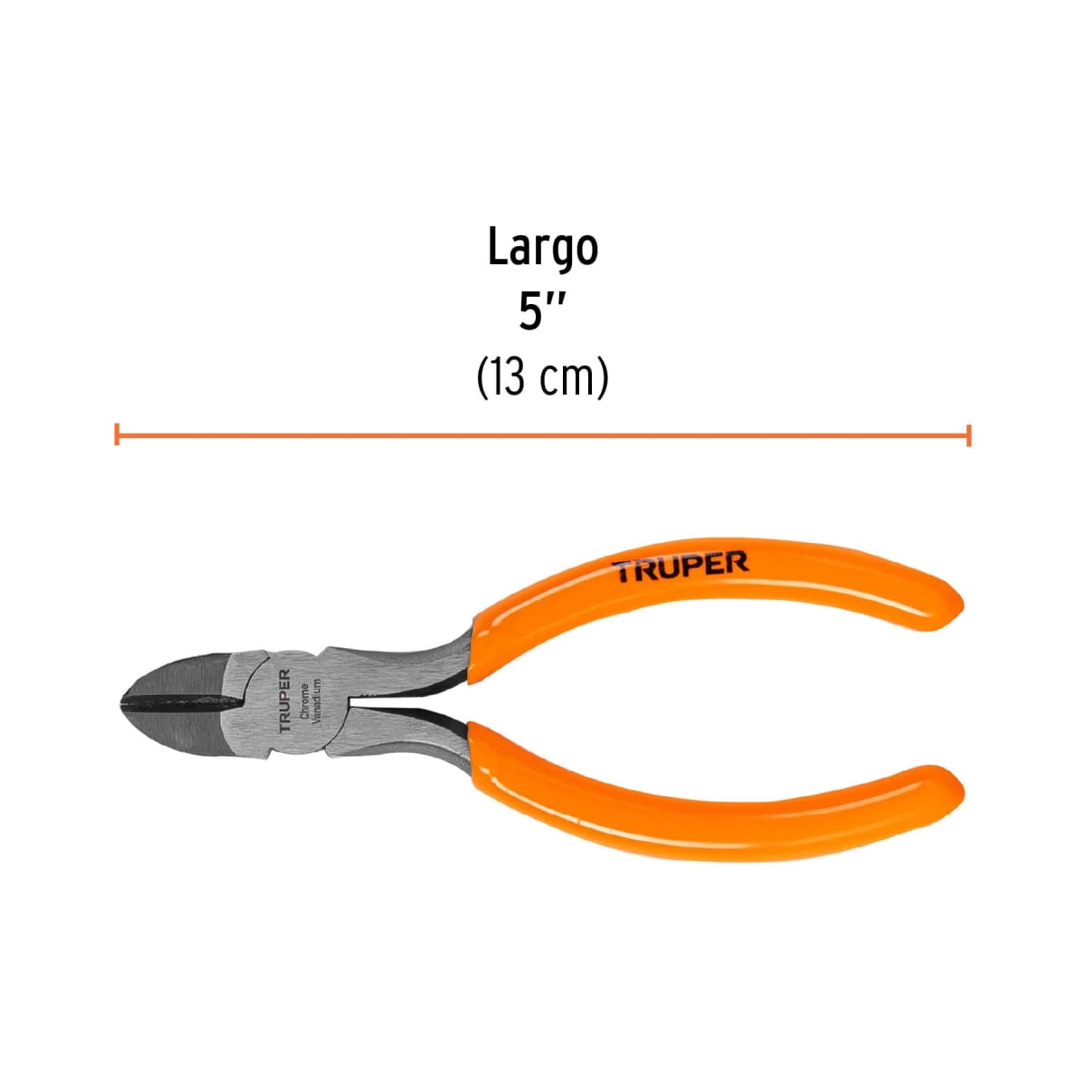 Pinza de corte diagonal 5'' mango de PVC. Truper3
