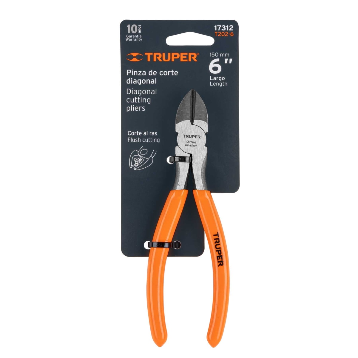 Alicate de corte diagonal 6´´ mango de PVC, Truper4