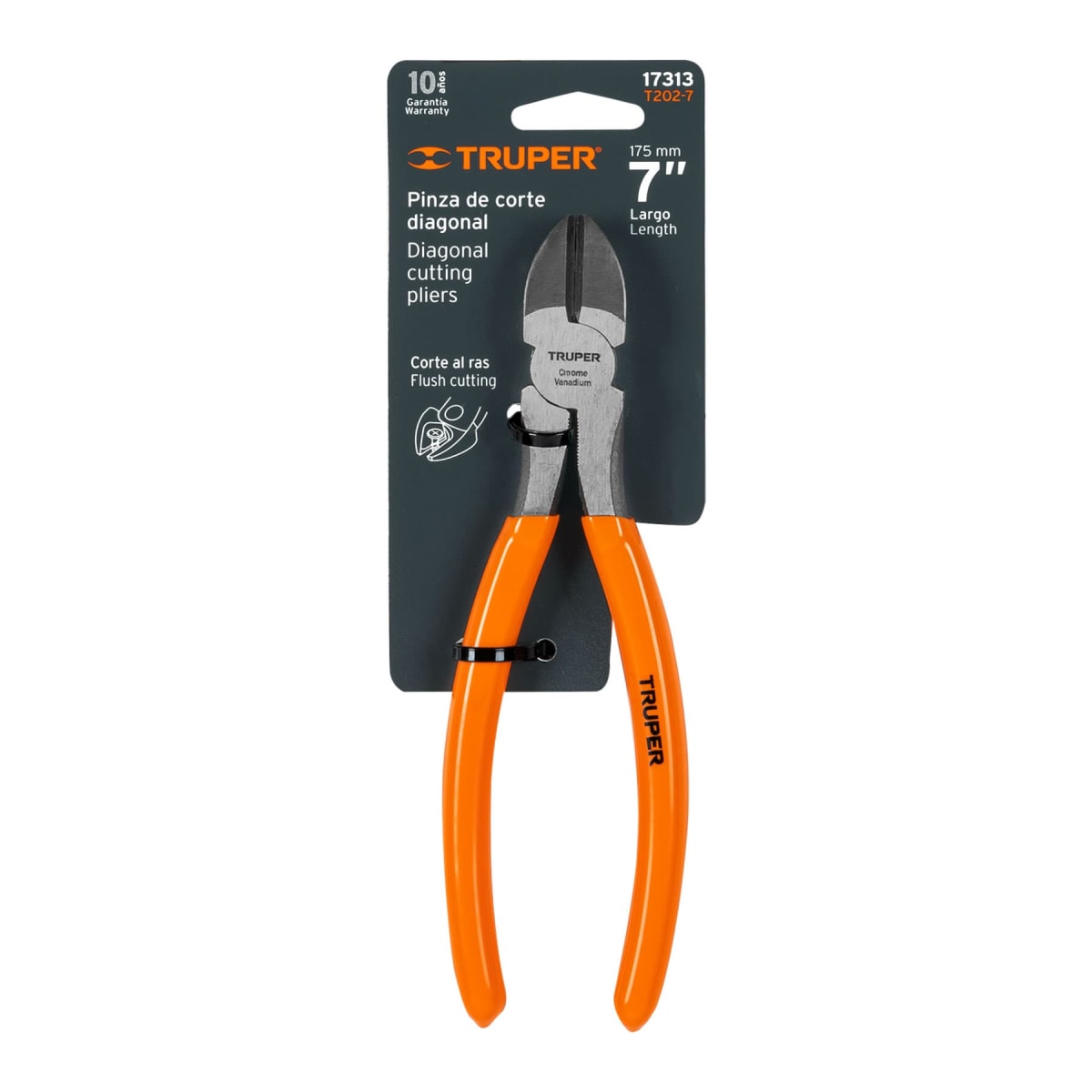 Alicate de corte diagonal 7'' mango de pvc Truper4