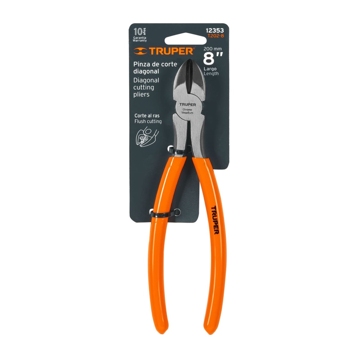 Alicate de corte diagonal 8'' mango de pvc Truper4