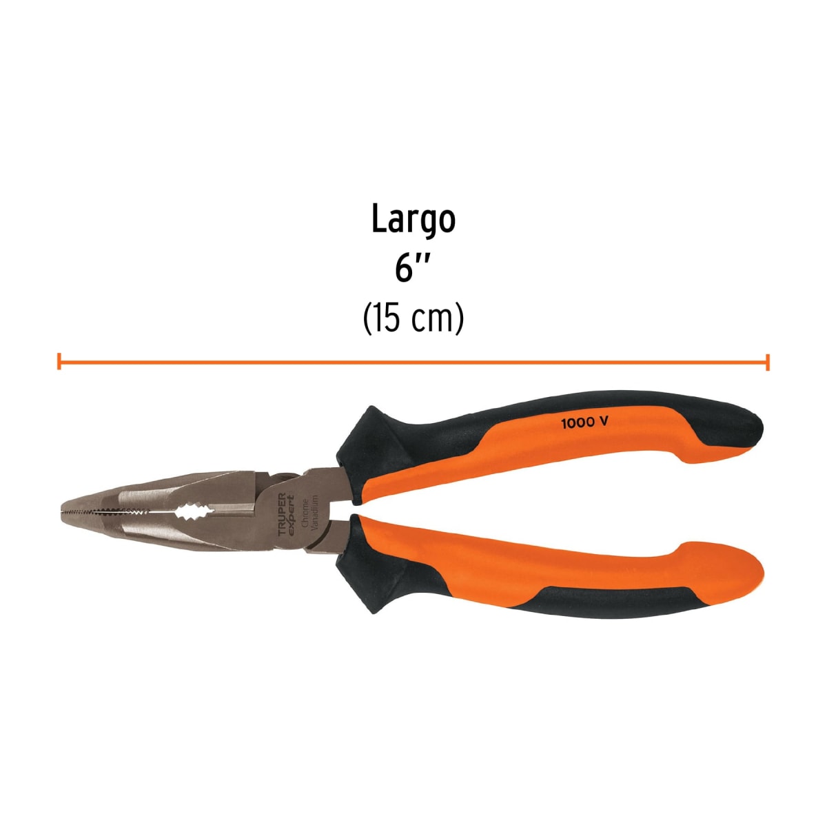 Alicate de punta curva 6'' mango comfort grip Truper expert3