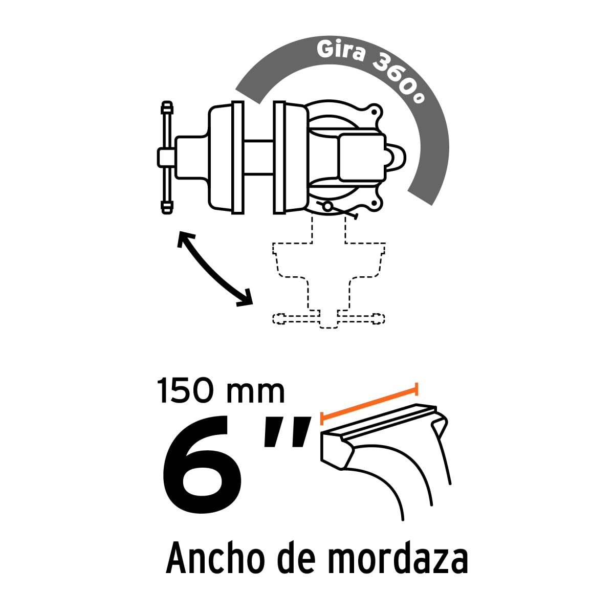 Tornillo de Banco Industrial 6 Truper4