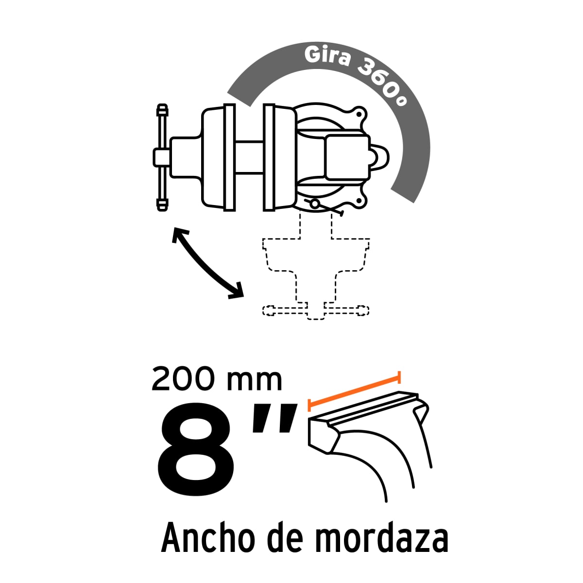 Tornillo de Banco Industrial 8