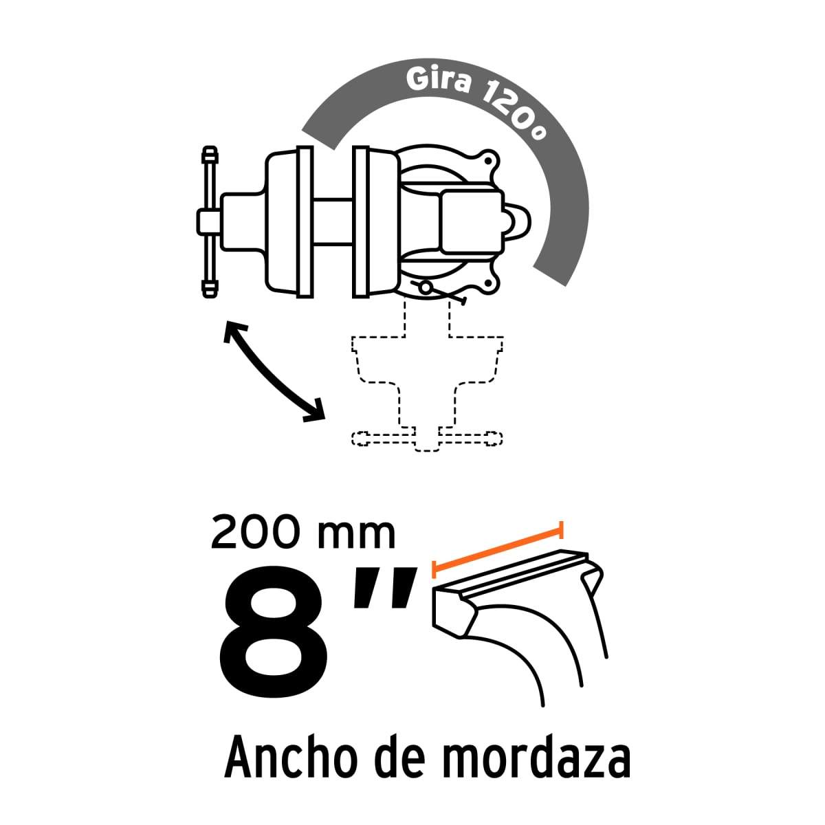 Tornillo de Banco Tipo Europeo 8
