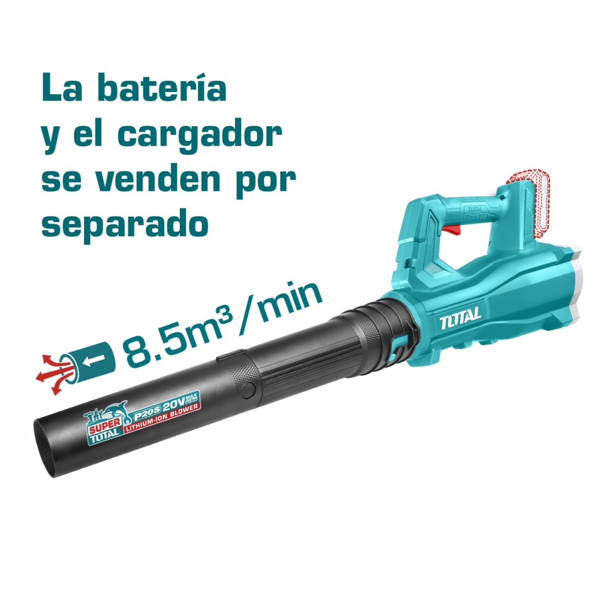 Soplador Inalámbrico 20V sin bateria Total3