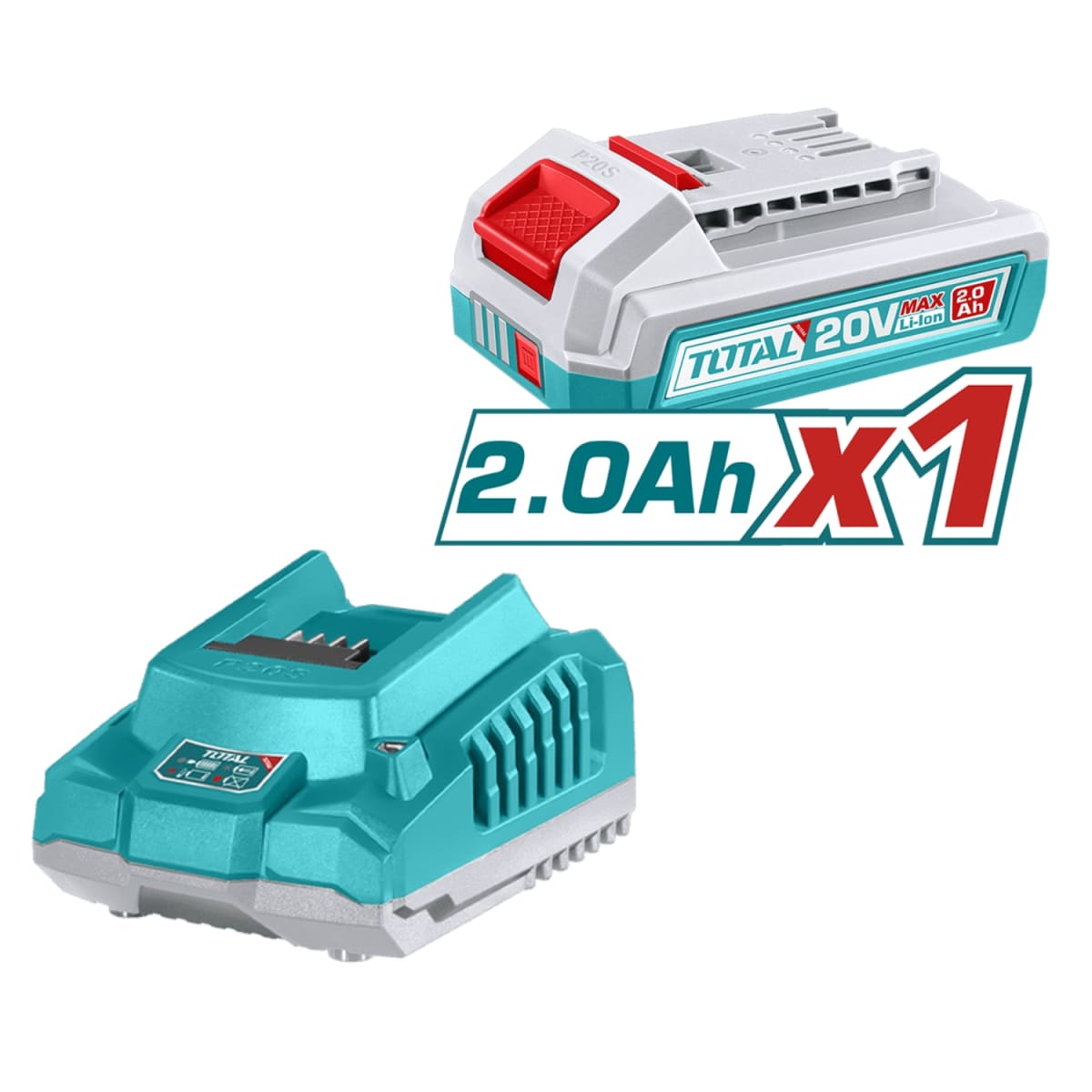 Sopladora 20V con 1 batería  2,0 Ah y cargador Total5