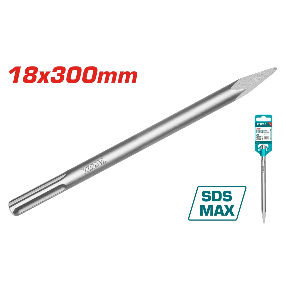 Cincel SDS MAX Punta 18x300mm Total3