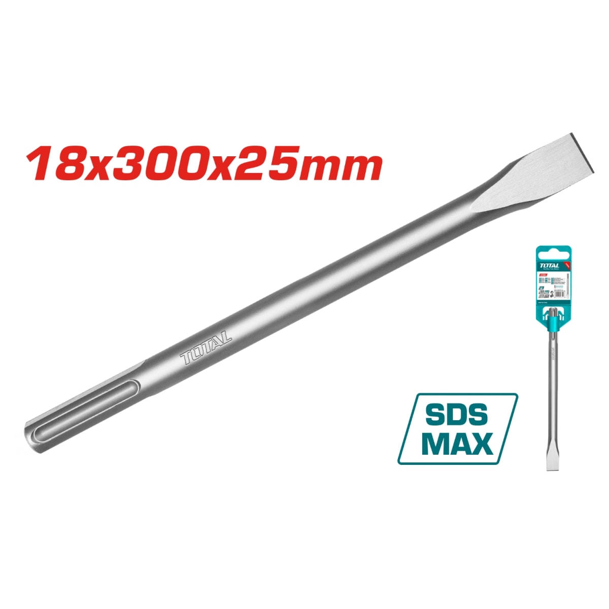 Cincel SDS MAX Plana 18x300mm Total3