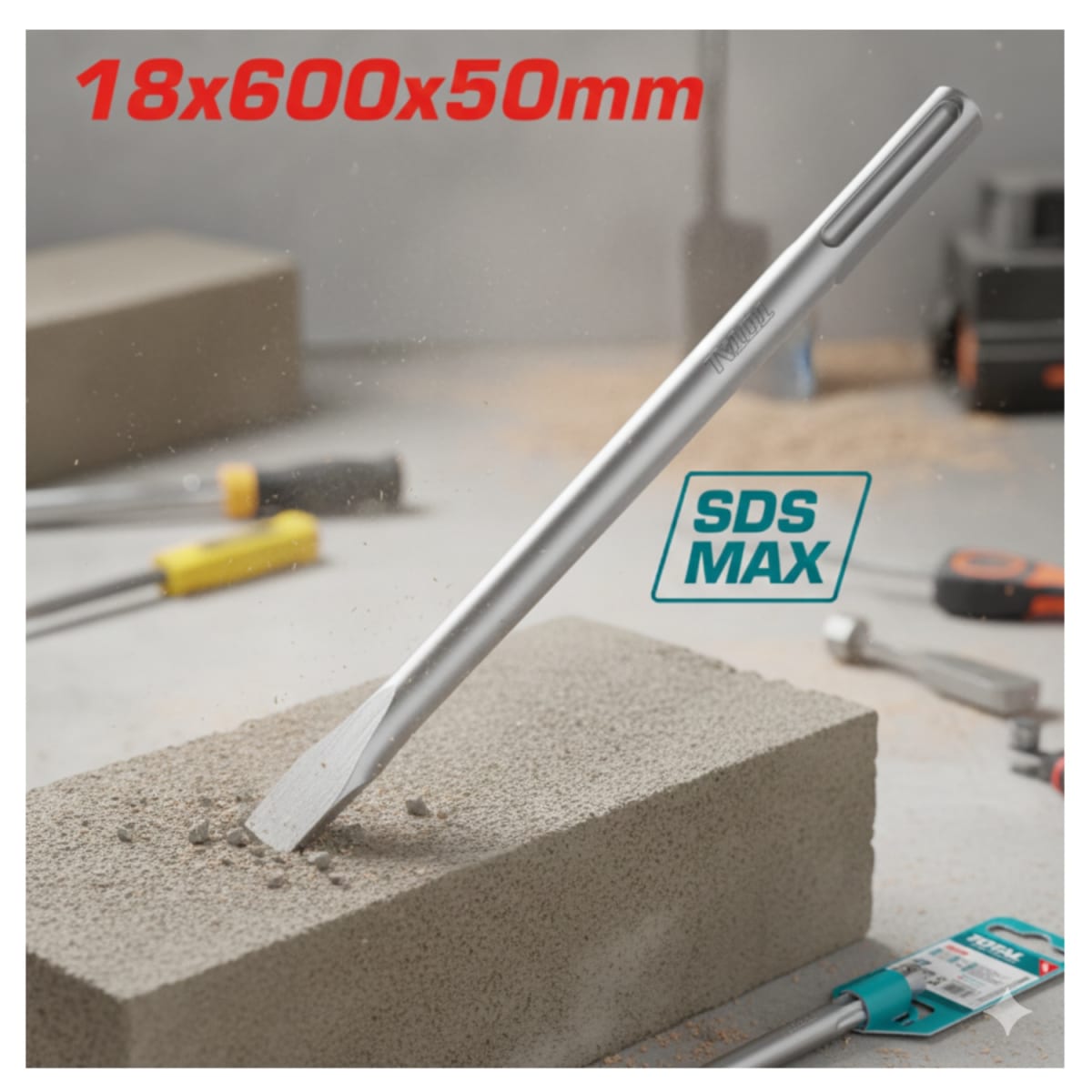 Cincel SDS MAX Plana 18x600x50mm Total3