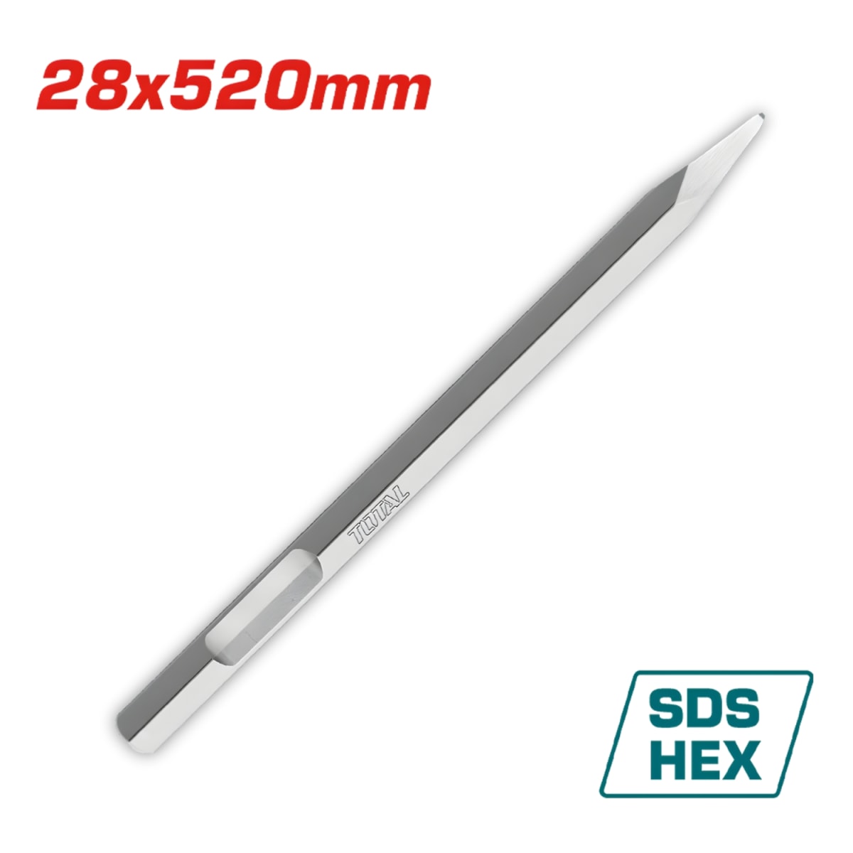 Cincel SDS Hex Punta 28x520mm Total2
