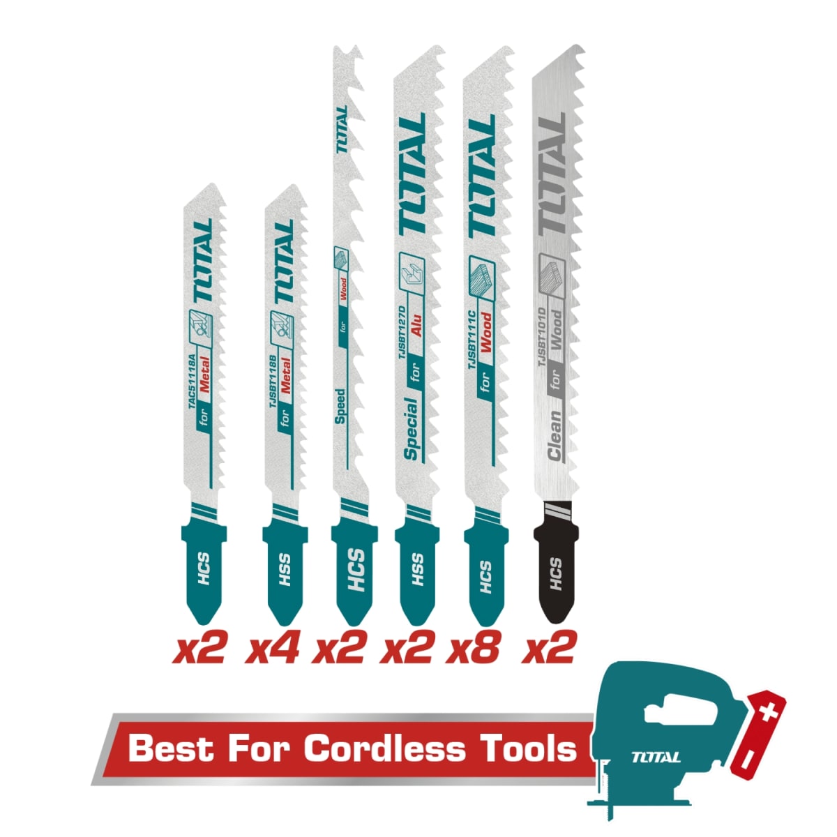 Set de Cuchillas para Caladora (madre y metal) 20pcs Total3