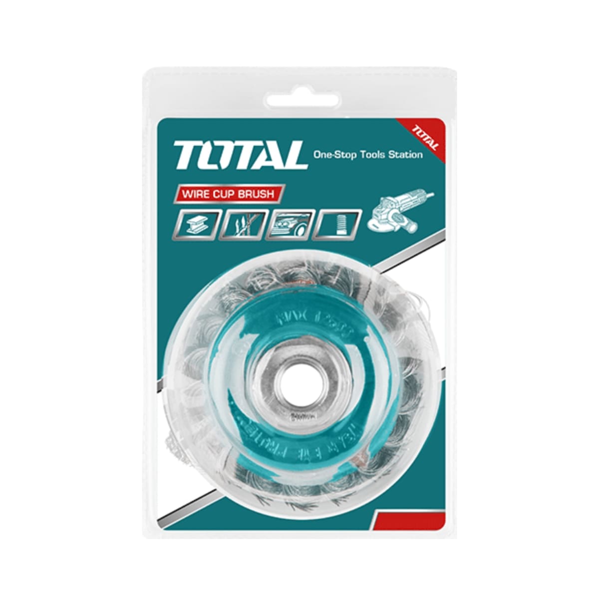 Cepillo de Copa Trenzado 75mm 3'' Total3