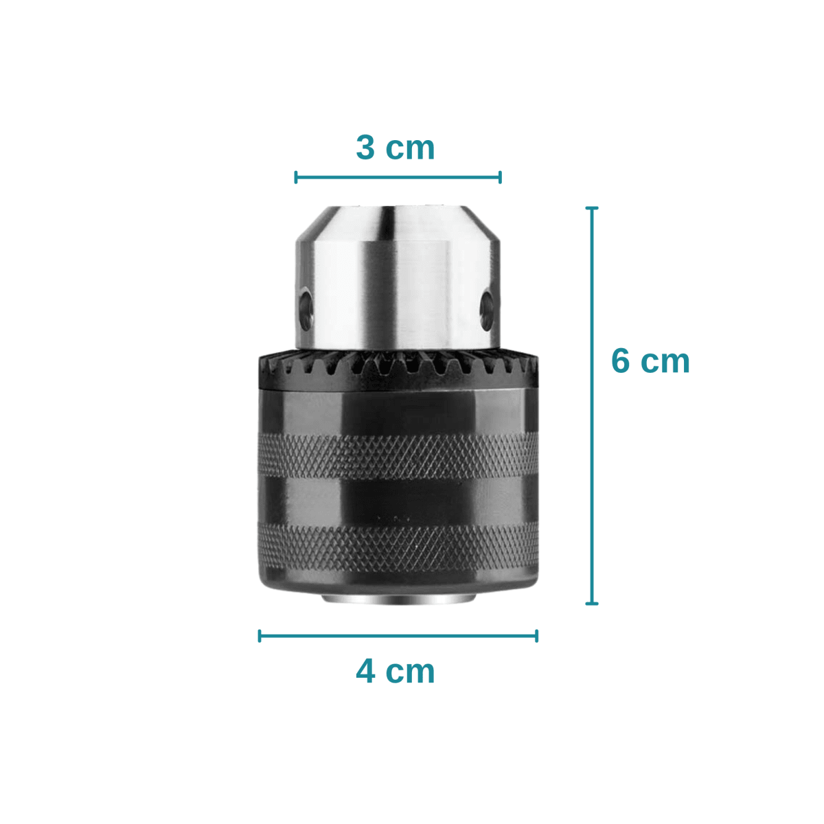 Mandril para taladro 13mm con llave Total3