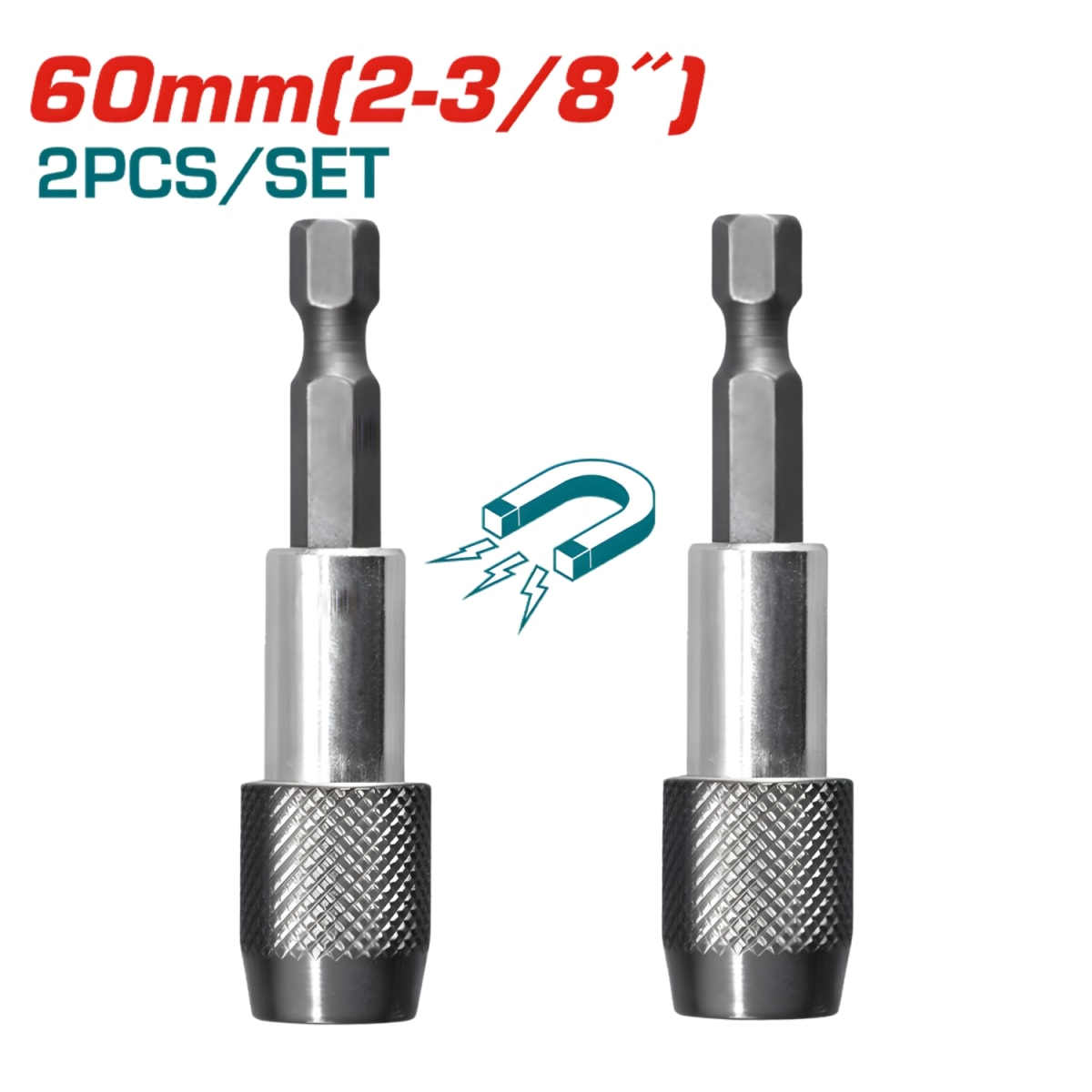 Set de Puntas Imantadas 1/4'' 60mm magnetico Total2