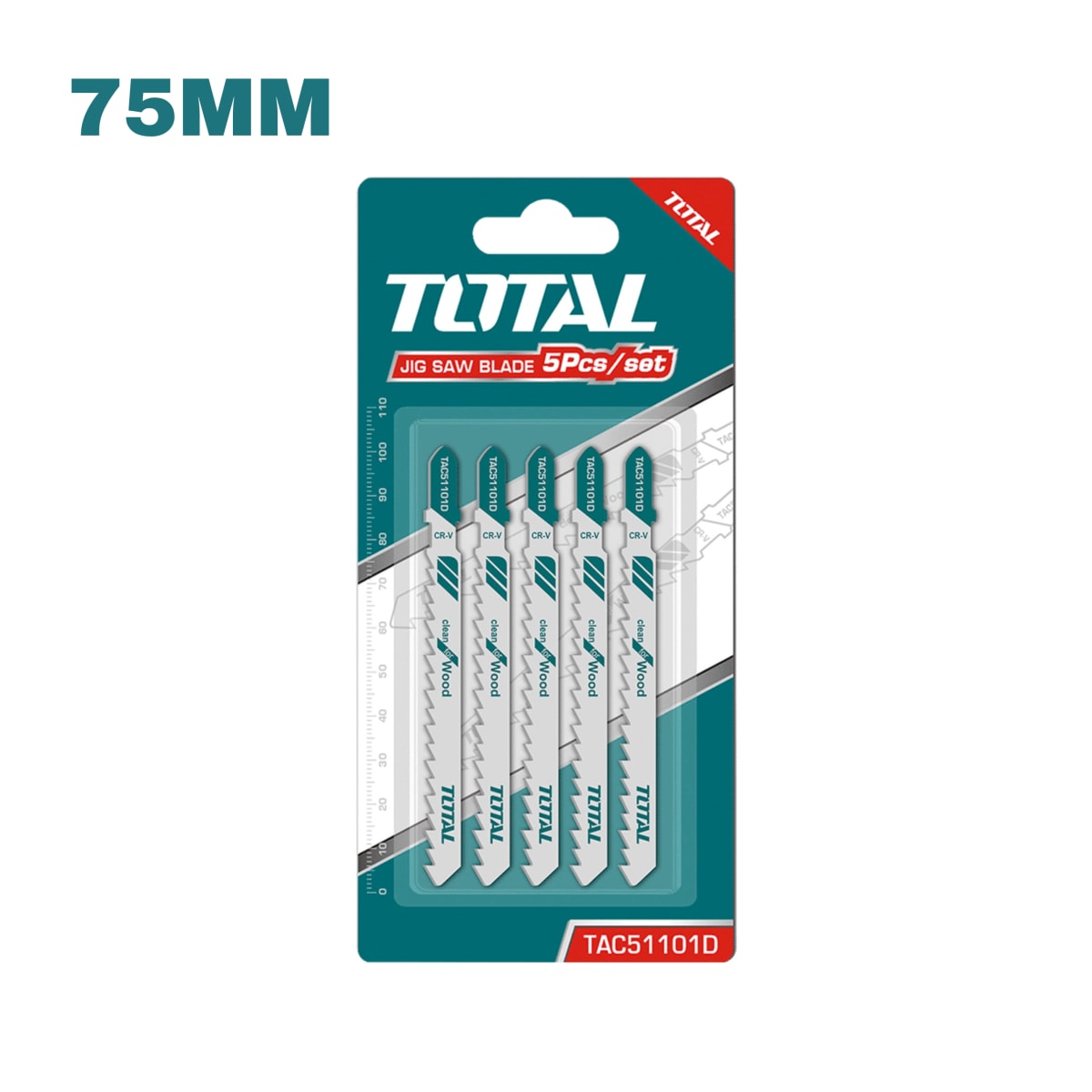 Set de Cuchillas para Caladora 75mm 5pcs Total2