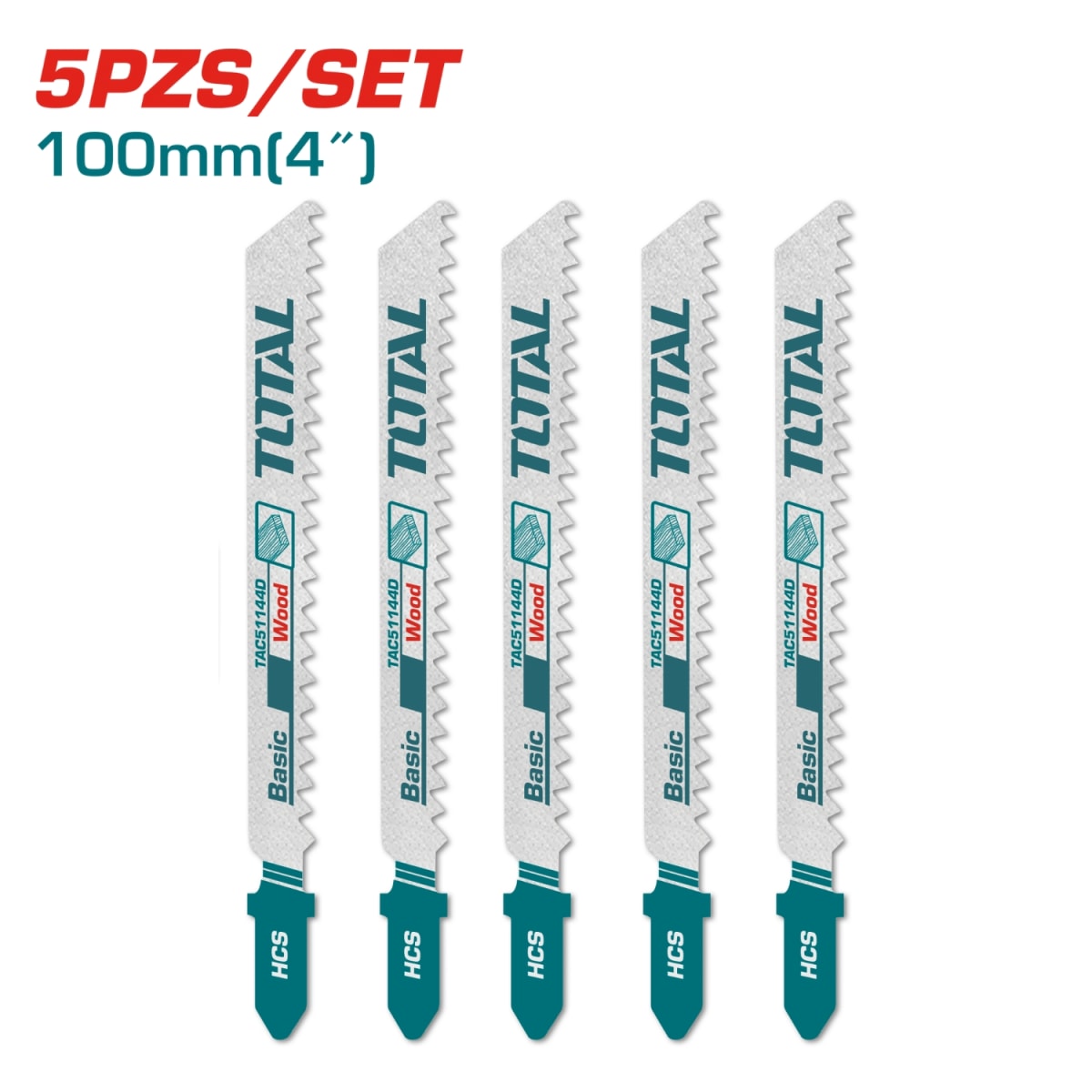 Set de Cuchillas de Madera para Sierra Sable 5pcs Total2