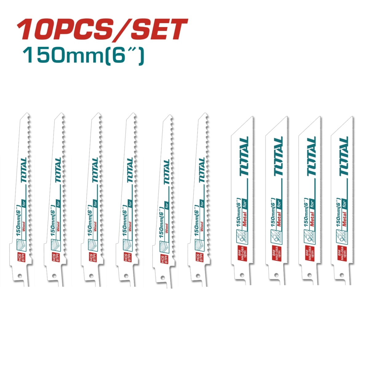 Set de Cuchillas para Sierra Sable 10pc Total2