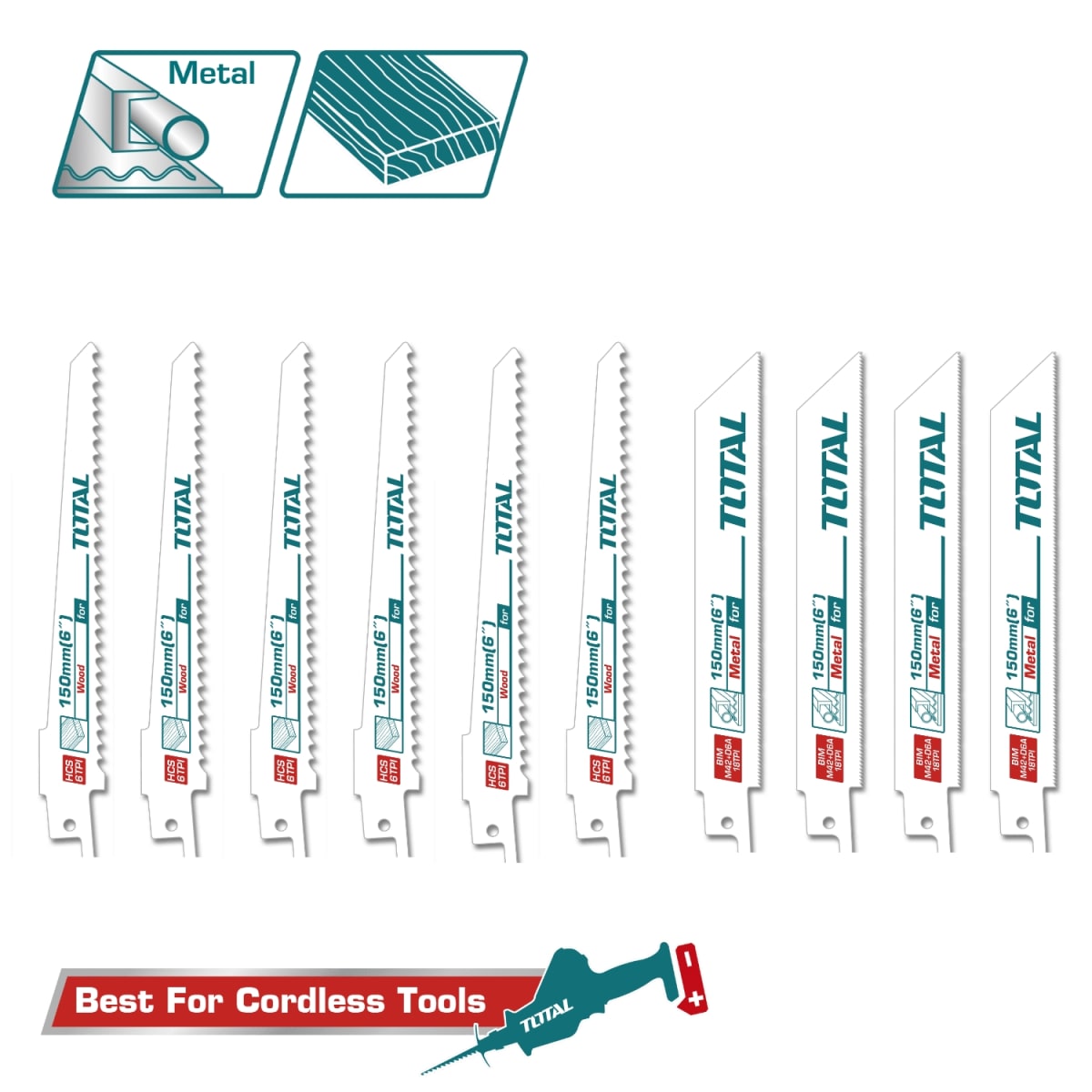 Set de Cuchillas para Sierra Sable 10pc Total3