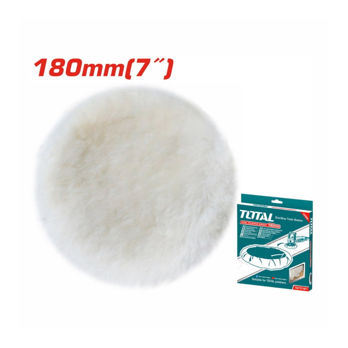 BONETE DE LANA PARA PULIDORA 180MM 7