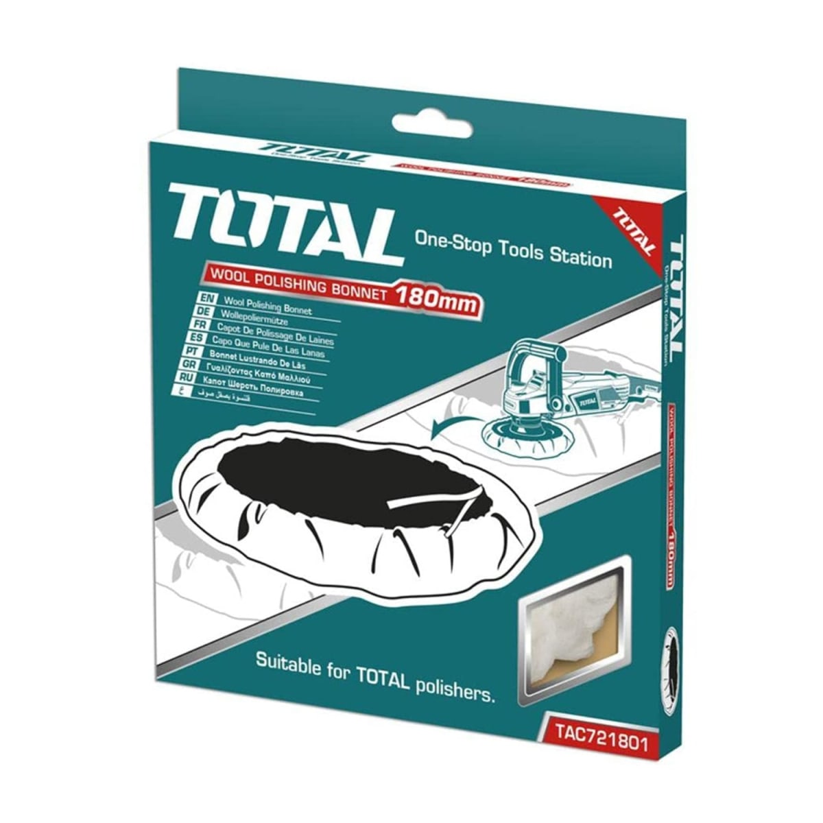 BONETE DE LANA PARA PULIDORA 180MM 7