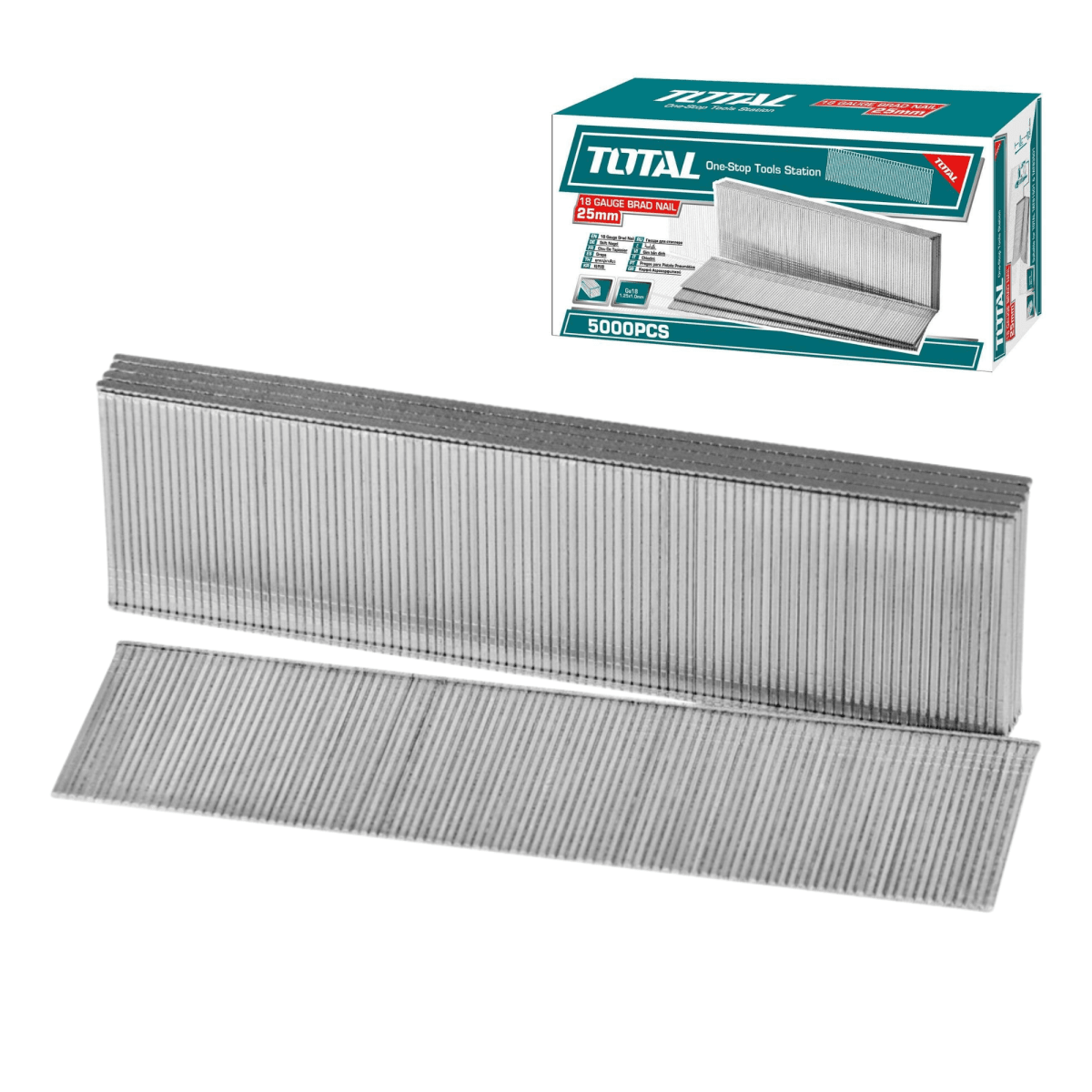 Clavos para clavadora neumática 25mm 5000 piezas Total1