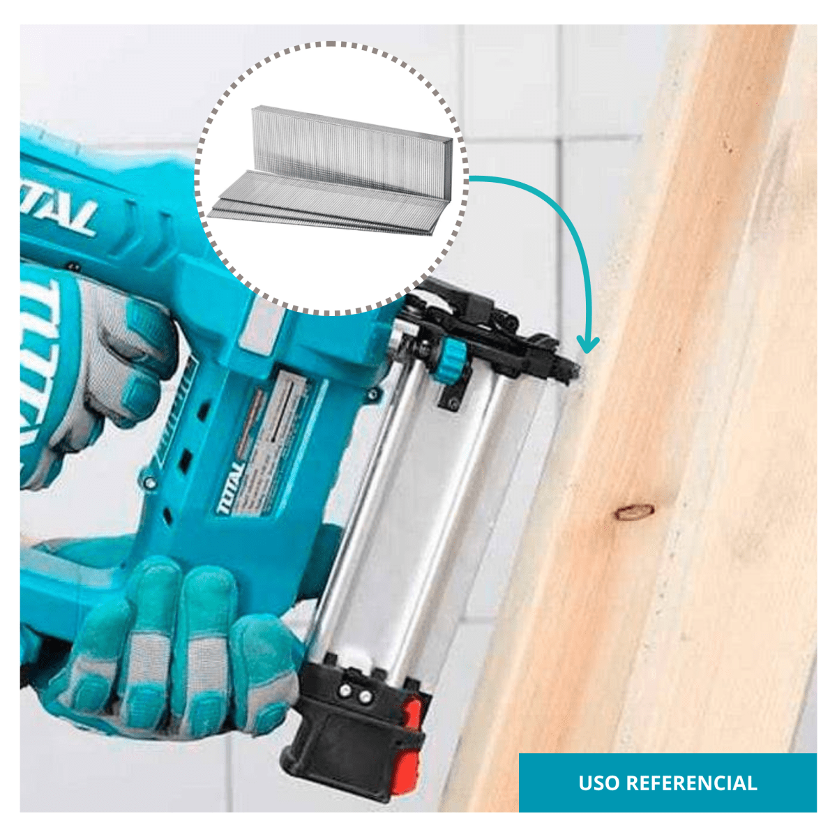 Clavos para clavadora neumática 30mm 5000 piezas Total3