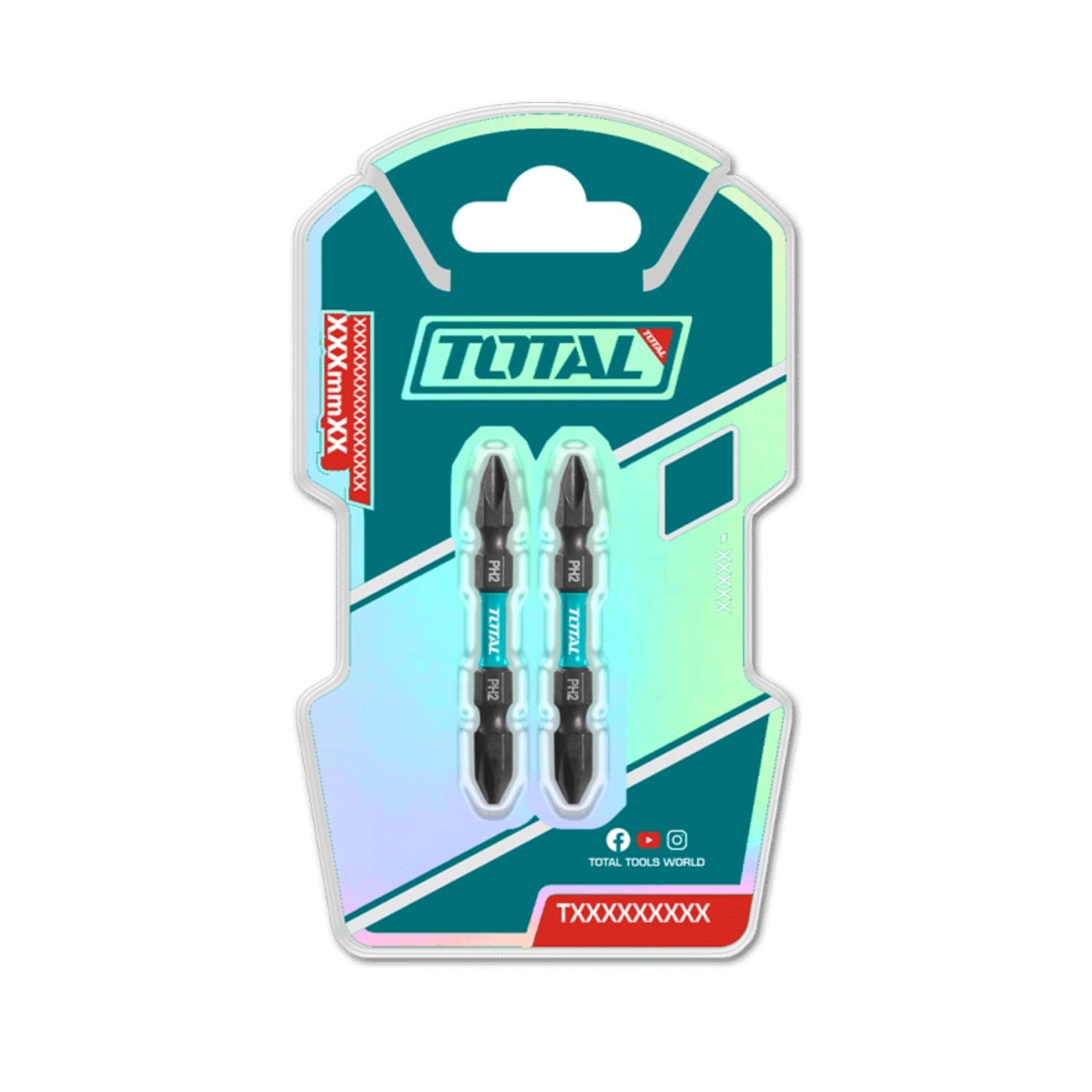 Set de Puntas de Impacto 65mm PH2 2pcs Total4