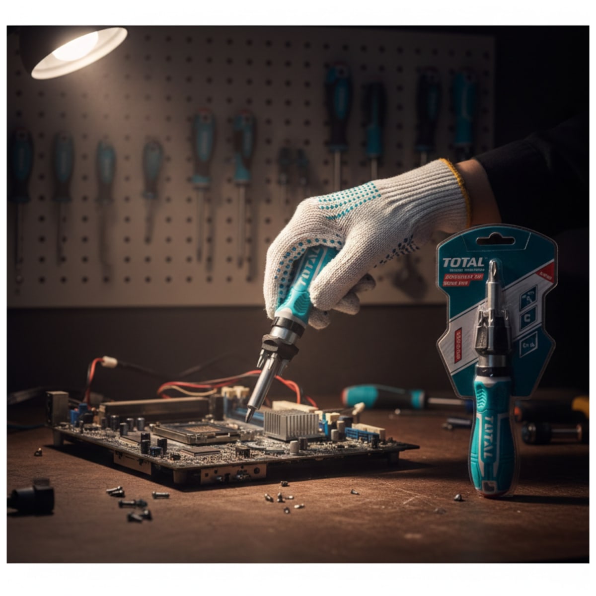 Atornillador Rachet 8pcs Total4