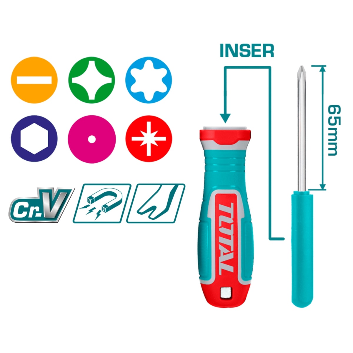 Set de Destornilladores Intercambiables Magnetico 30pcs Total3