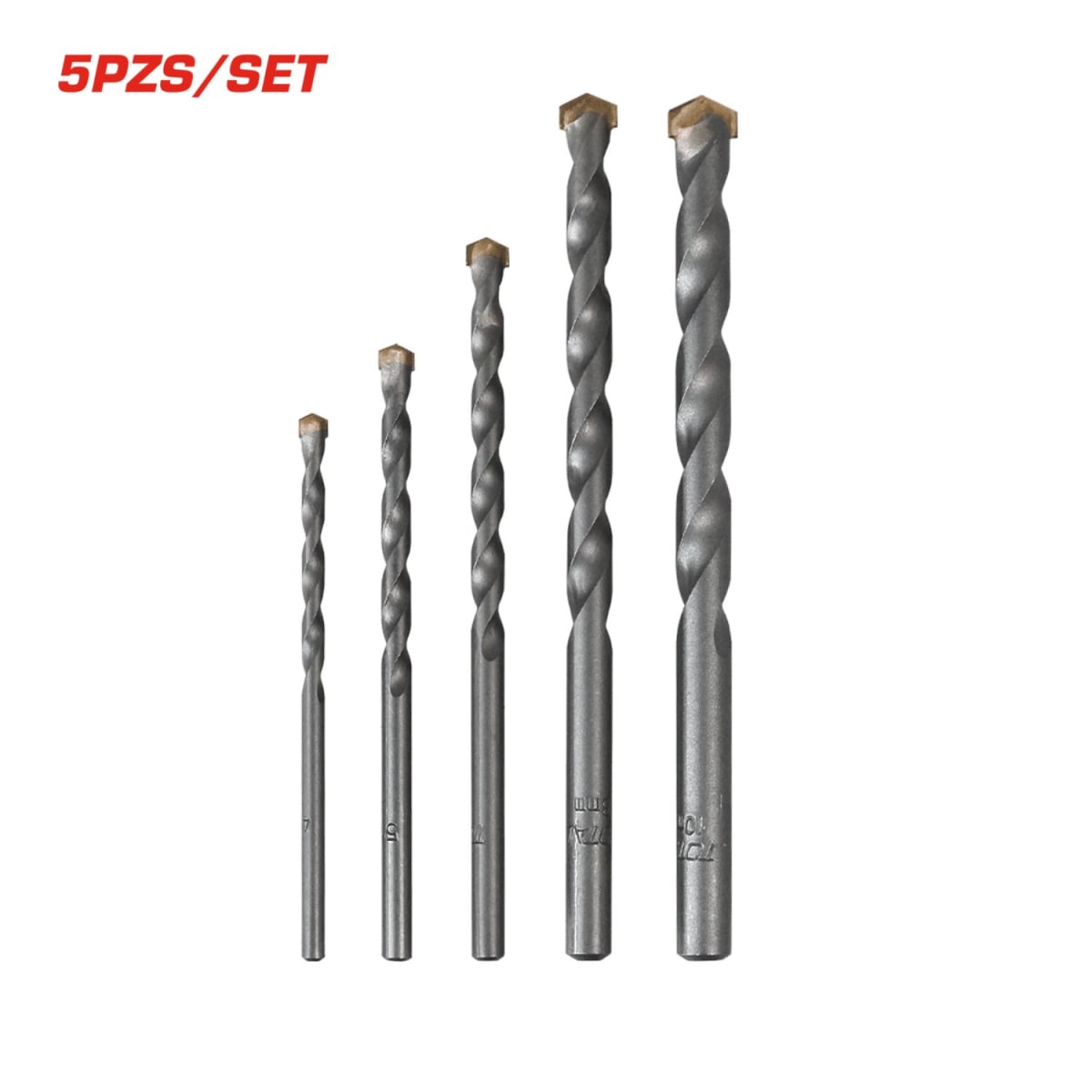 Jgo x 5pcs broca para concreto Total2