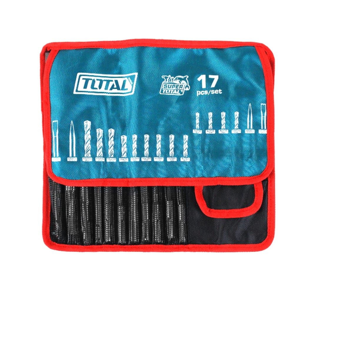 Set de Brocas y Cinceles para Rotomartillo SDS PLUS 17pcs Total3