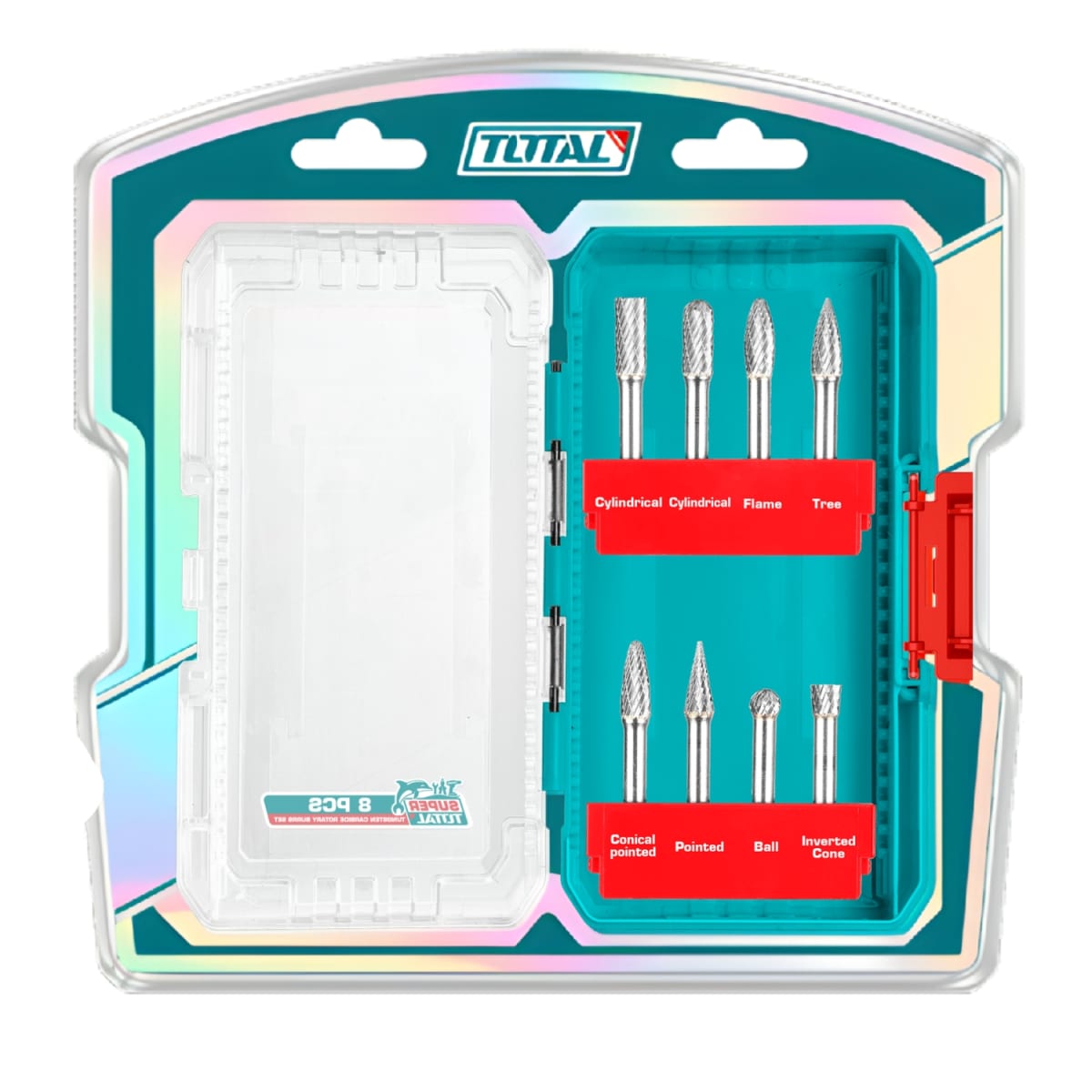 Set de Fresas de Carburo de Tungteno 6mm 8pcs con Estuche Total3