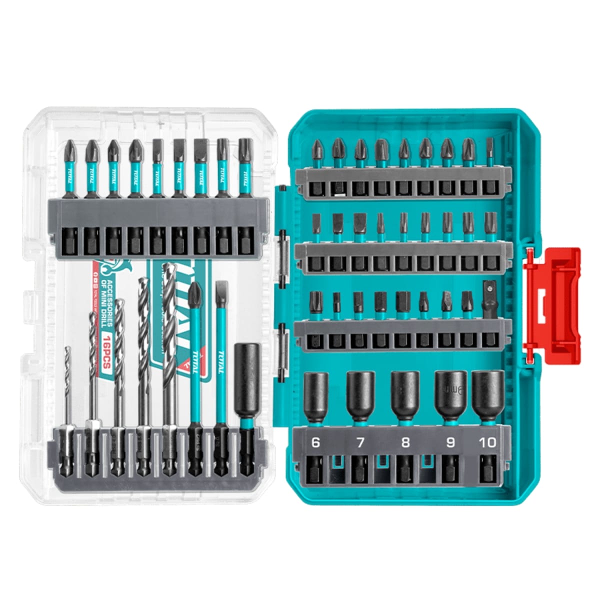 Taladro Percutor 66NM + Brocas 16pcs + Puntillas 49pcs TOTAL7