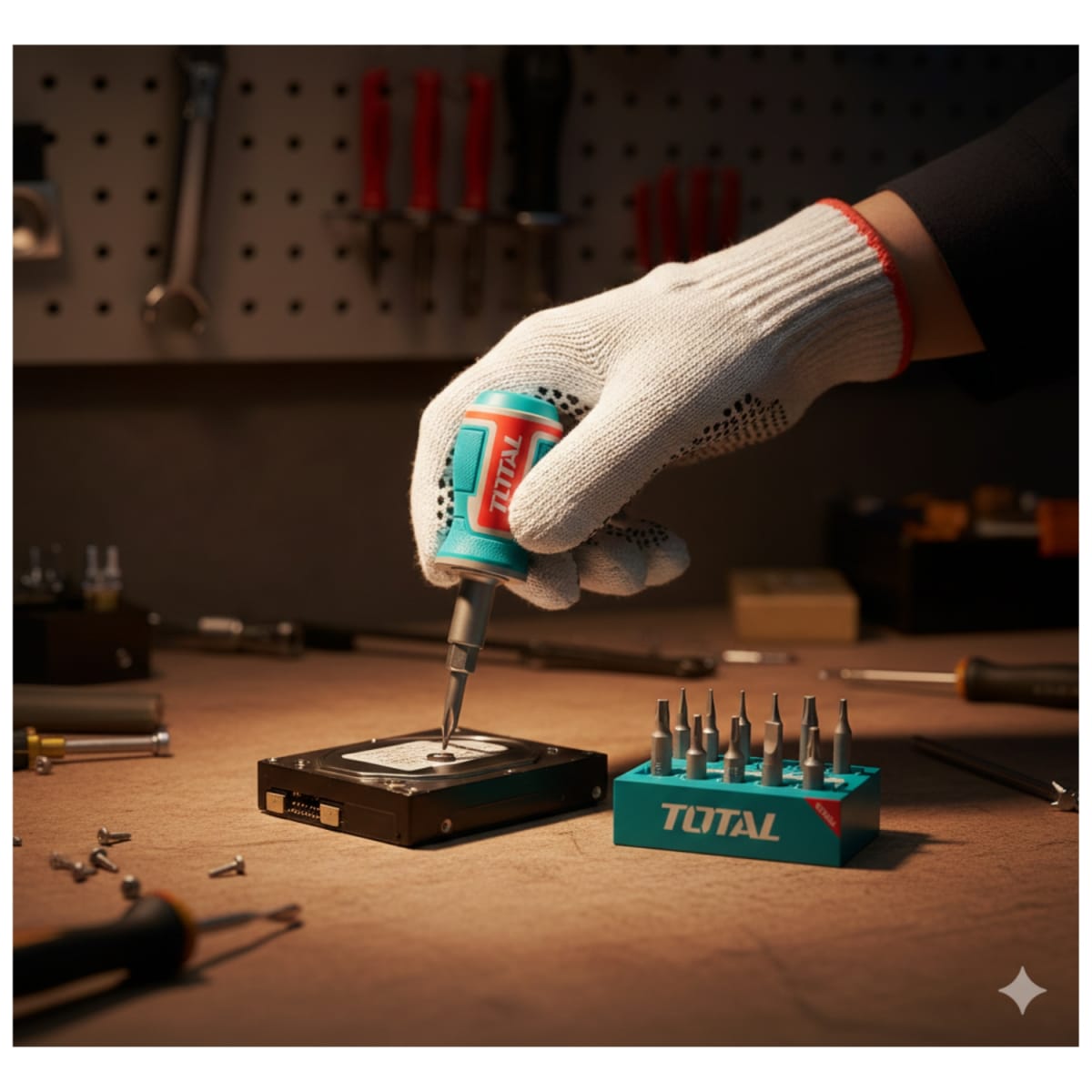 Set de Destornilladores 8 en 1 Puntas Intercambiables Total2