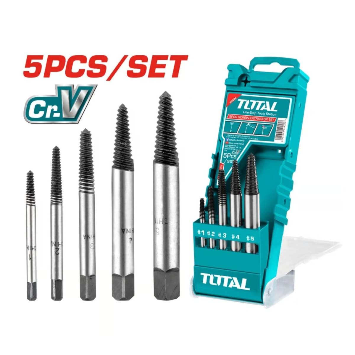 Extractor de tornillos 5 piezas Total2