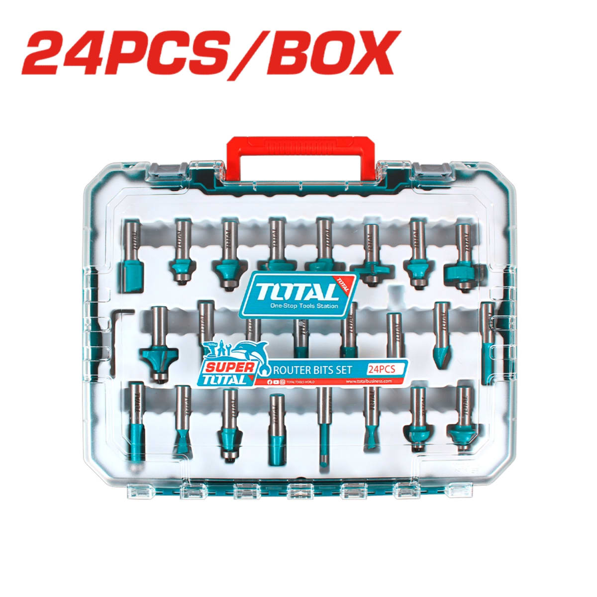 Set de Fresas 12mm 24pcs Para Ruteadora/Freseadora Total2