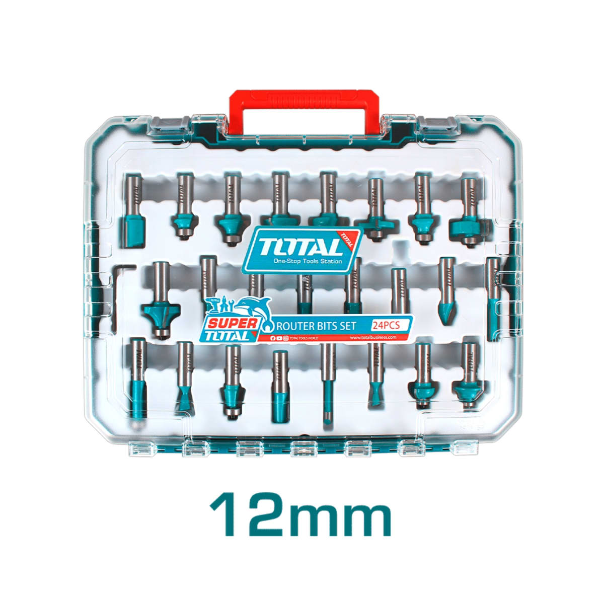 Set de Fresas 12mm 24pcs Para Ruteadora/Freseadora Total3