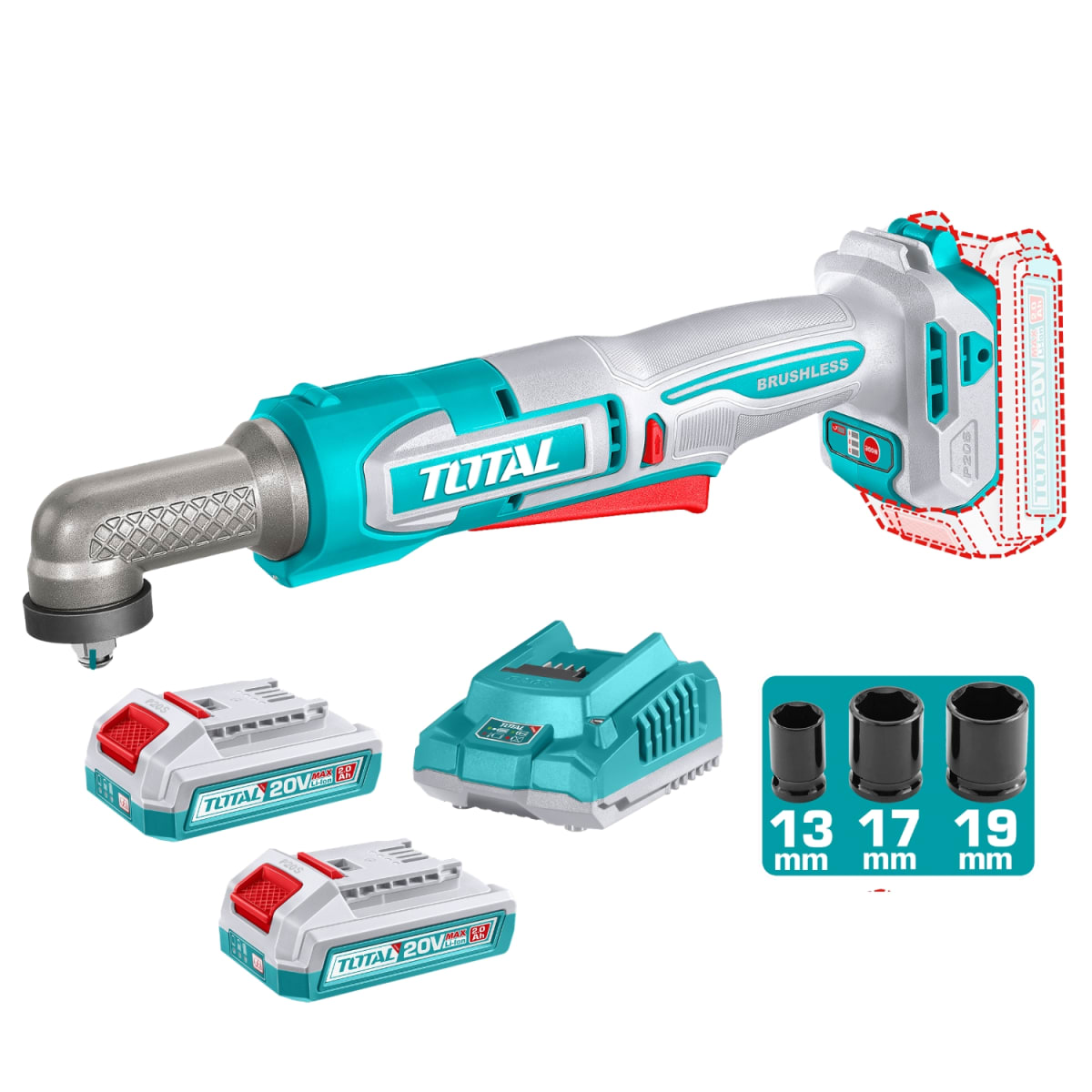 Llave de impacto recta 3/8