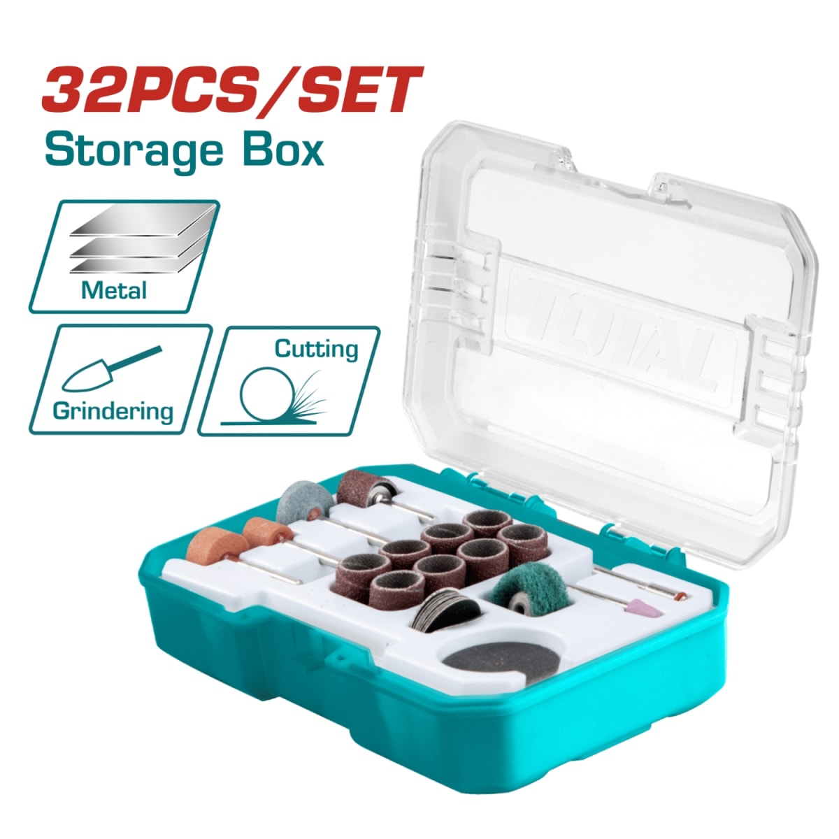 Accesorios para Mini Rectificador 32pcs 1/8'' Total3