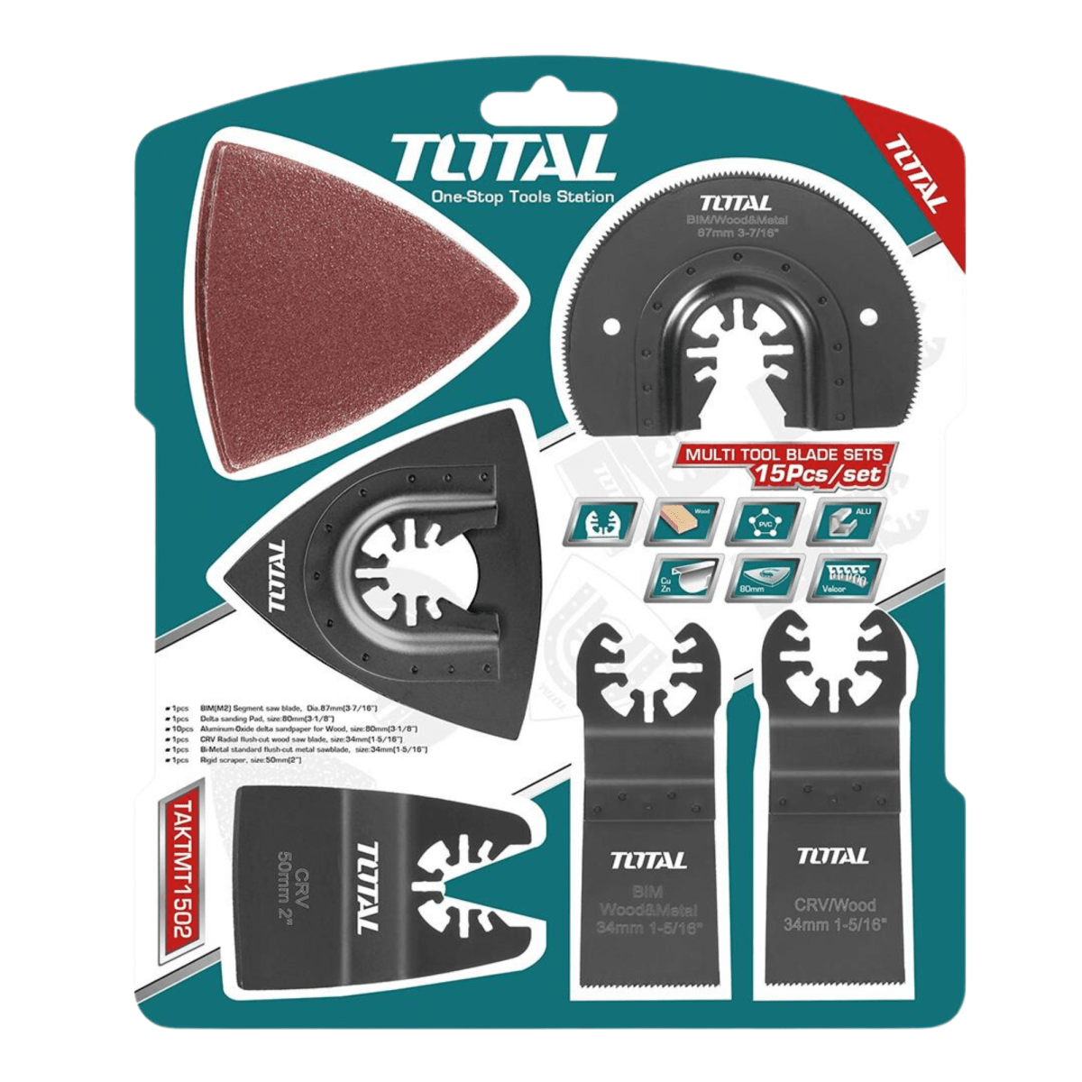 Kit de accesorios para herramienta multifuncion Total5