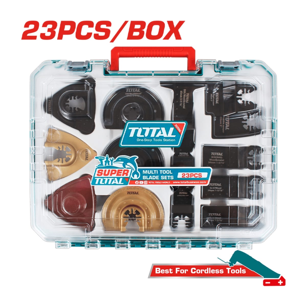 Kit de Accesorios para Herramienta Multifuncional x23pcs Total2