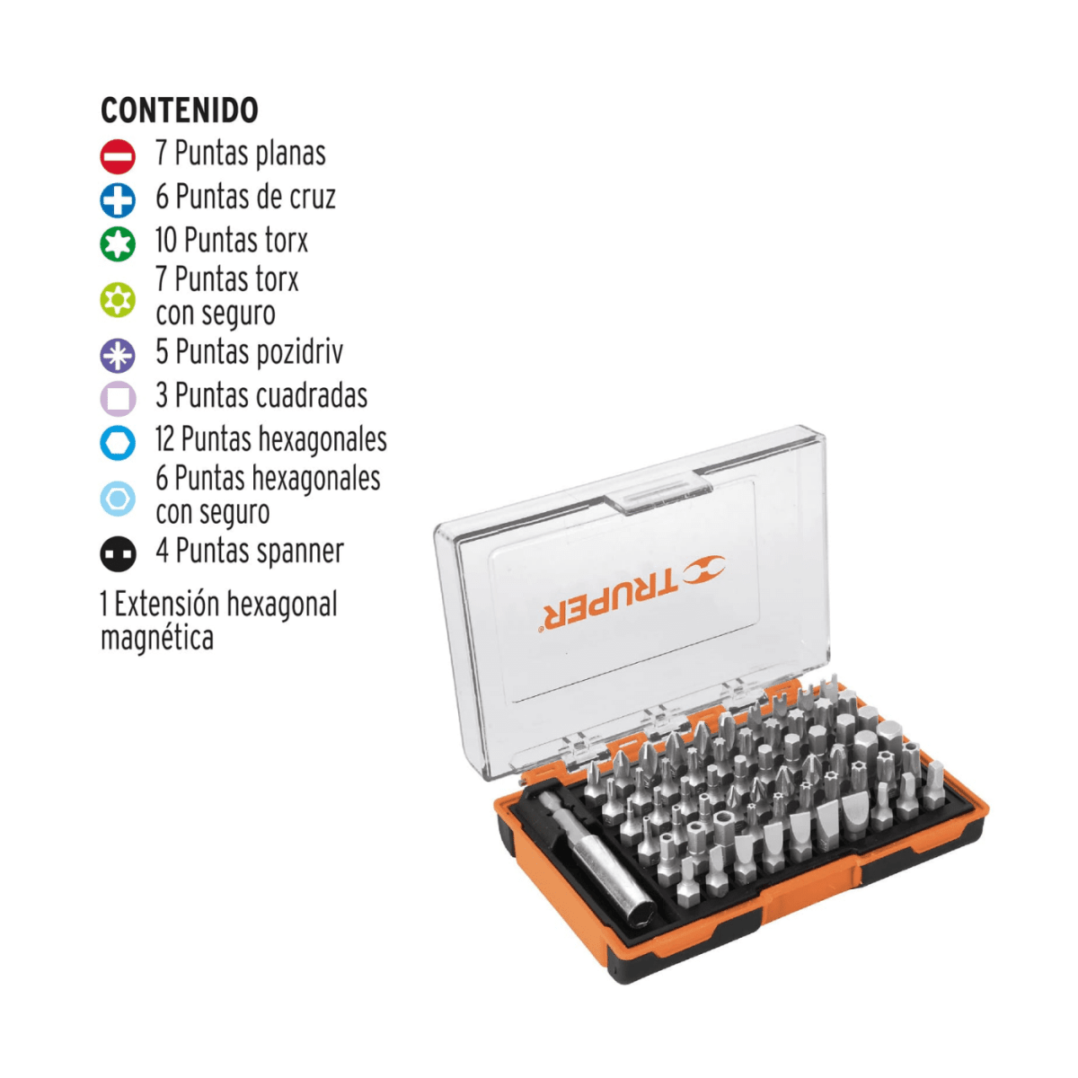 Taladro inalambrico 3/8 12v + juego de 100 puntas Truper2