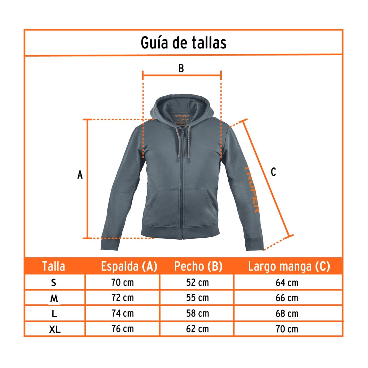Polera gris para caballero, Truper5