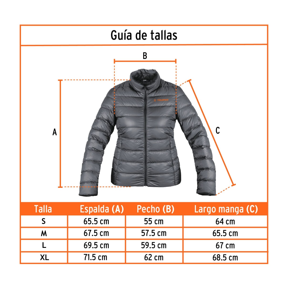 Casaca de plumas para caballero, Truper5