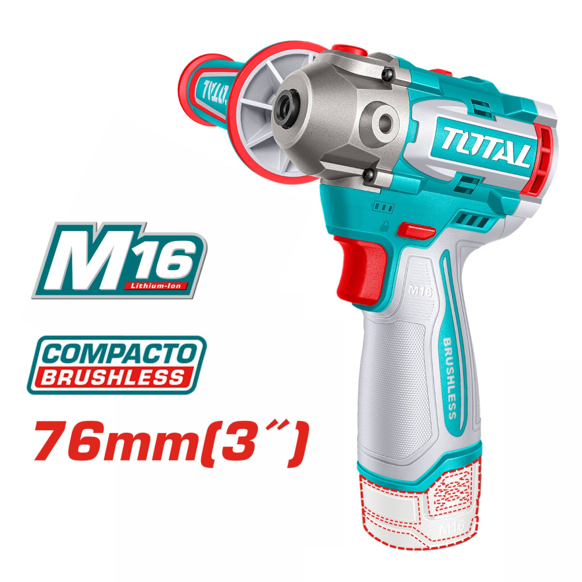 Pulidora 0-2800/0-8300rpm + Accesorios + 2 Baterias y Cargador 16v Total5