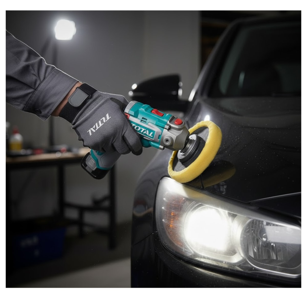 Pulidora 0-2800/0-8300rpm + Accesorios + 2 Baterias y Cargador 16v Total3