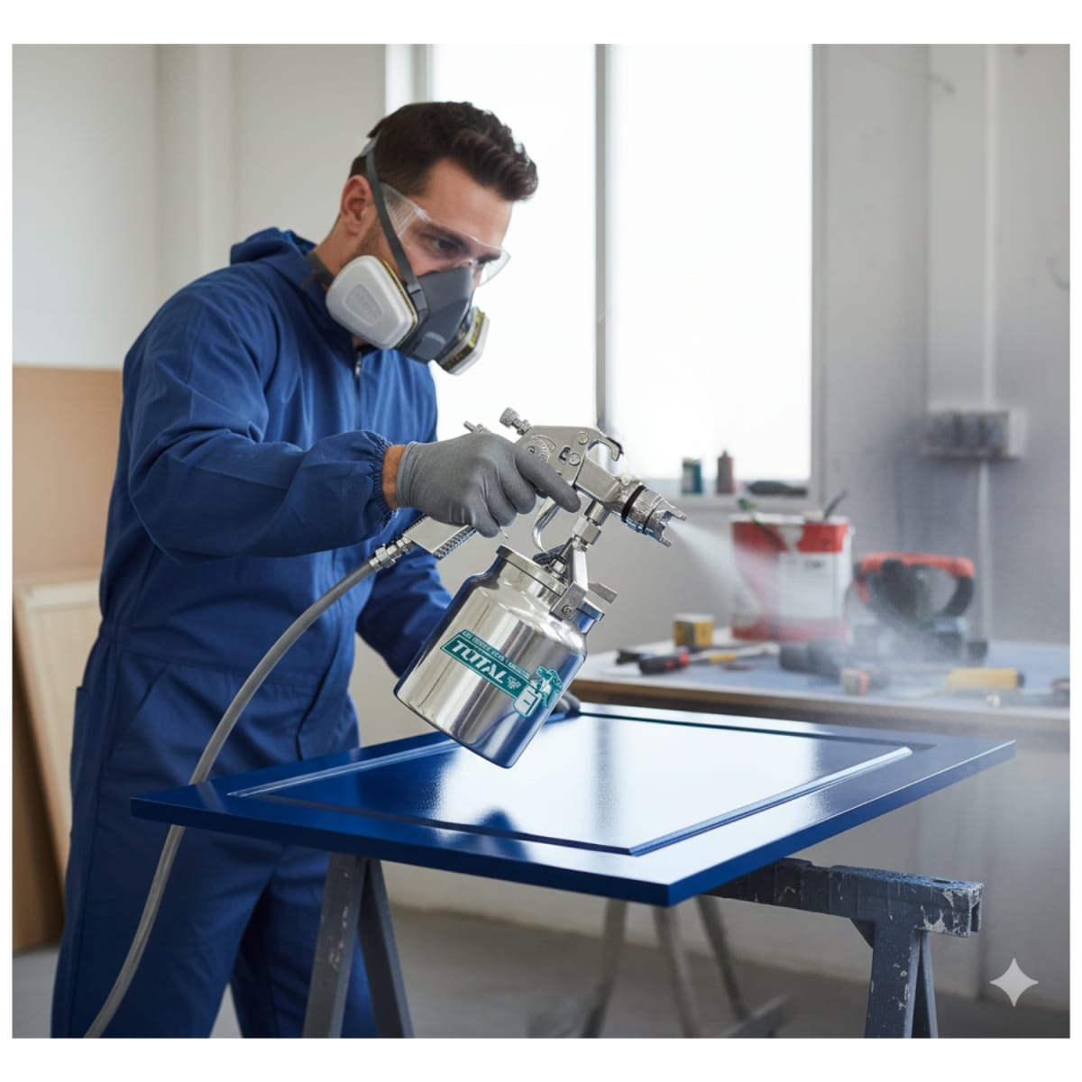 Pistola para Pintar HVLP 1000cc 1.4mm Total3