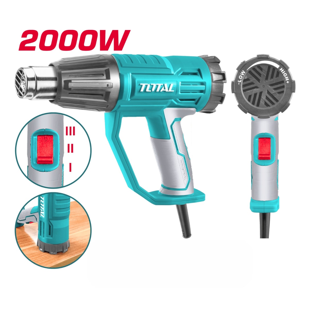 Pistola de calor 2000w temperatura ajustable total2