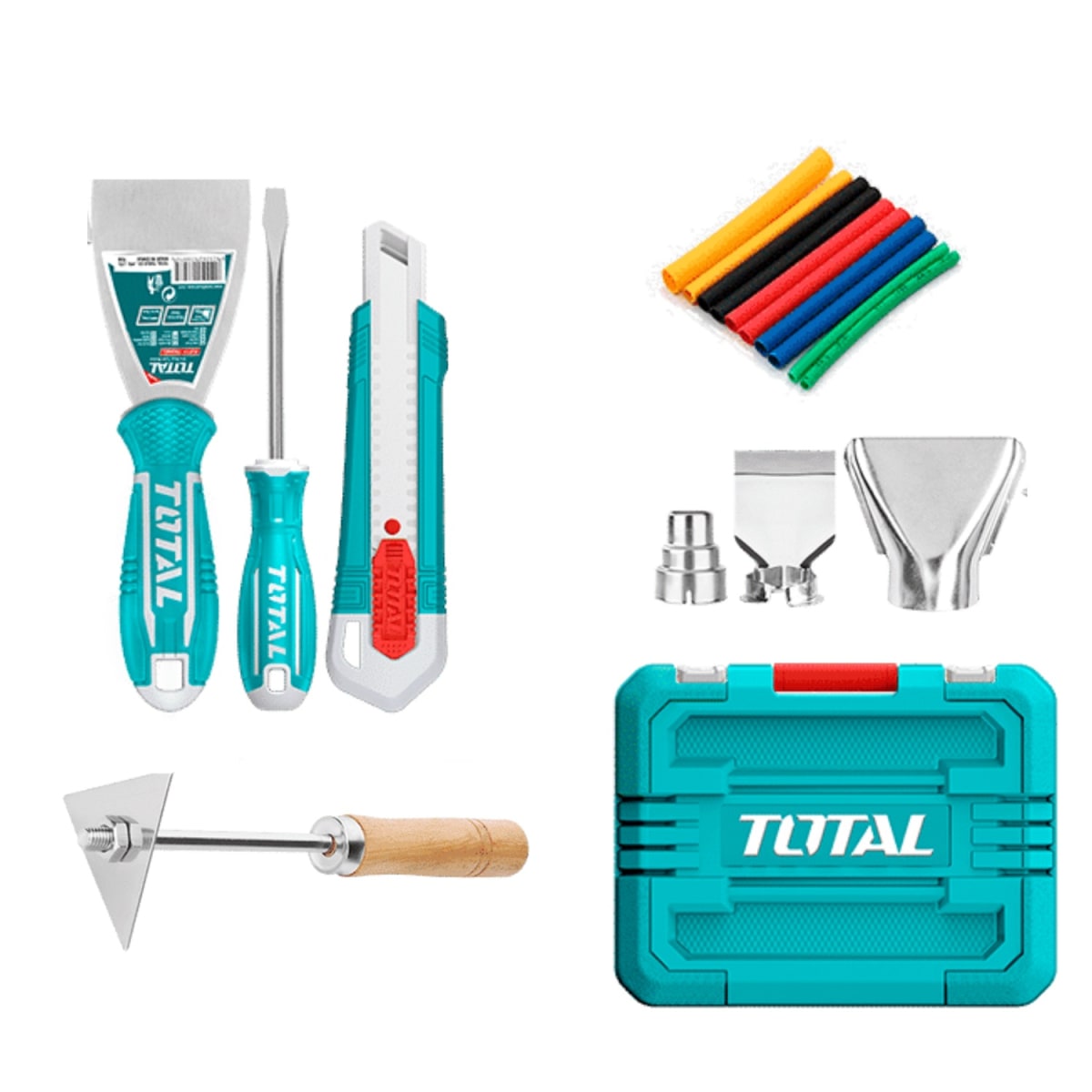 Pistola de Calor Digital 2000w + Accesorios + Maletín Total3