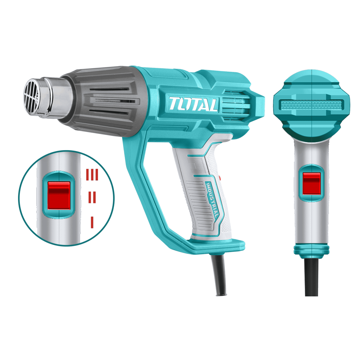 Pistola de calor graduable 2000w con accesorios Total5